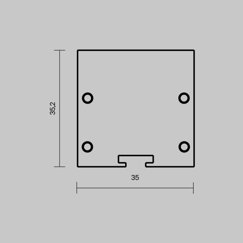 Комплект заглушек для профиля 3535 2шт Maytoni Led Strip ALM-3535BT-B-EC 642038