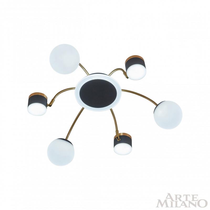 Потолочная люстра Arte Milano 272040/6 BK/GD