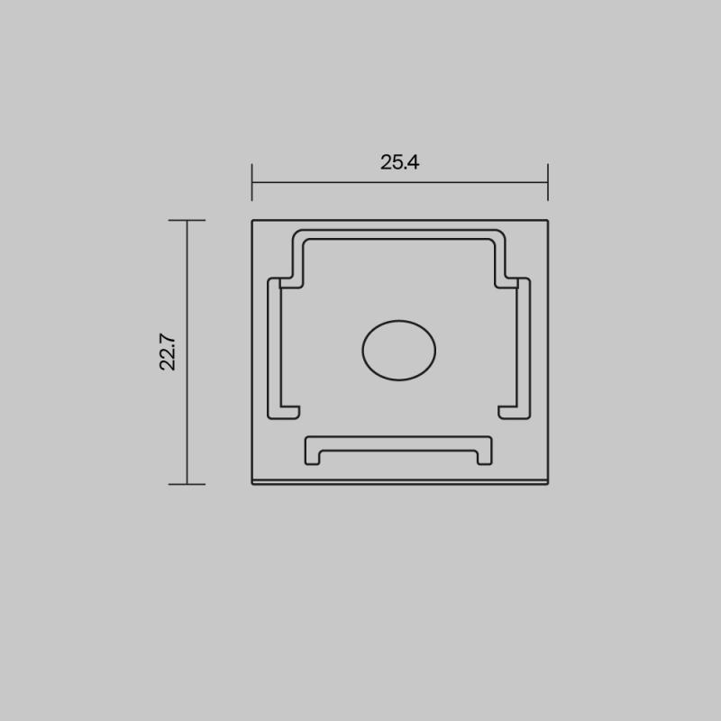 Комплект заглушек для профиля 2522 2шт Maytoni Led Strip ALM-2522-B-EC 642066
