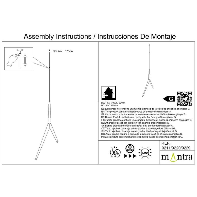 Подвесная люстра Mantra Arrecife 9368+9229 (8L)