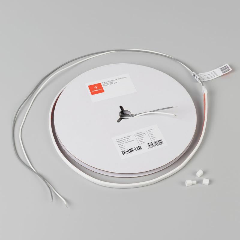 Светодиодная лента герметичная Arlight VELA-M240-2.5x6mm 24V Warm2700 (5 W/m, IP65, 5m) 053269