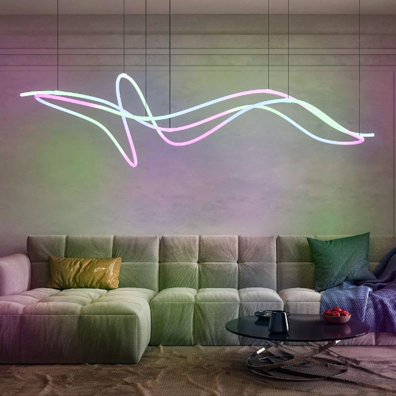 Светодиодная герметичная лента Arlight SPI-MOONLIGHT-TOP-G180-D40mm 12V RGB 360deg (21.6 W/m, IP65, 5m, wire x1) 048828