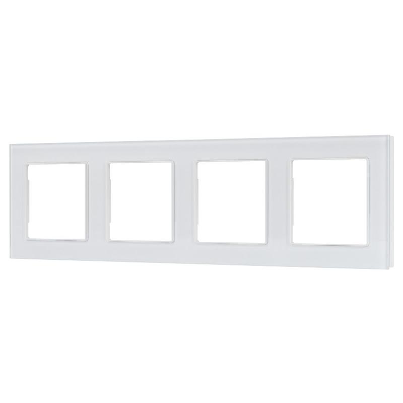 Рамка четырехместная Arlight FRM-GLARE-GS-4-WH 043802