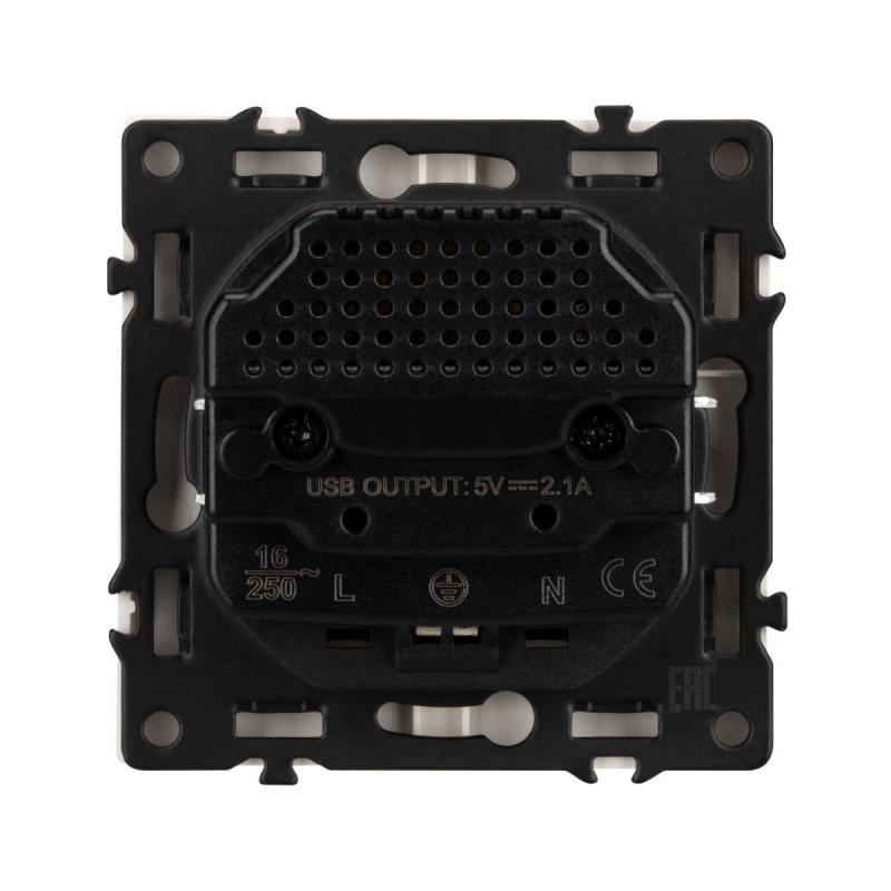 Механизм розетки с USB зарядкой Arlight SCT-NOBE-MUAA-SFPL-GD (230V, 16A) 054290