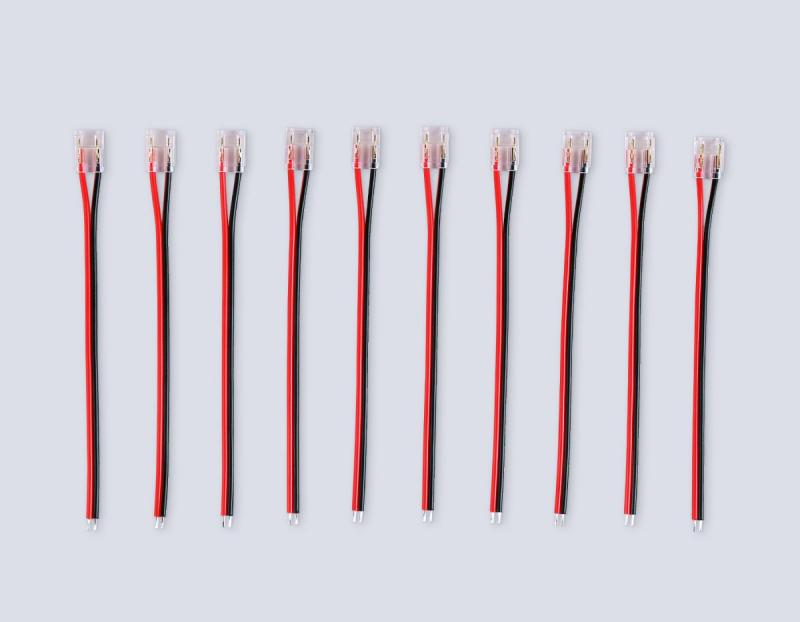 Соединитель гибкий односторонний Ambrella Light Illumination COB 12/24V для лент 8/10mm (2 конт.) (10шт. в комплекте) GS7375