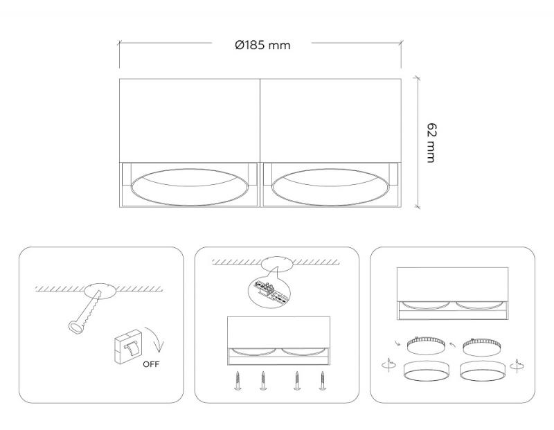 Накладной светильник Ambrella Light GX Standard tech TN70872