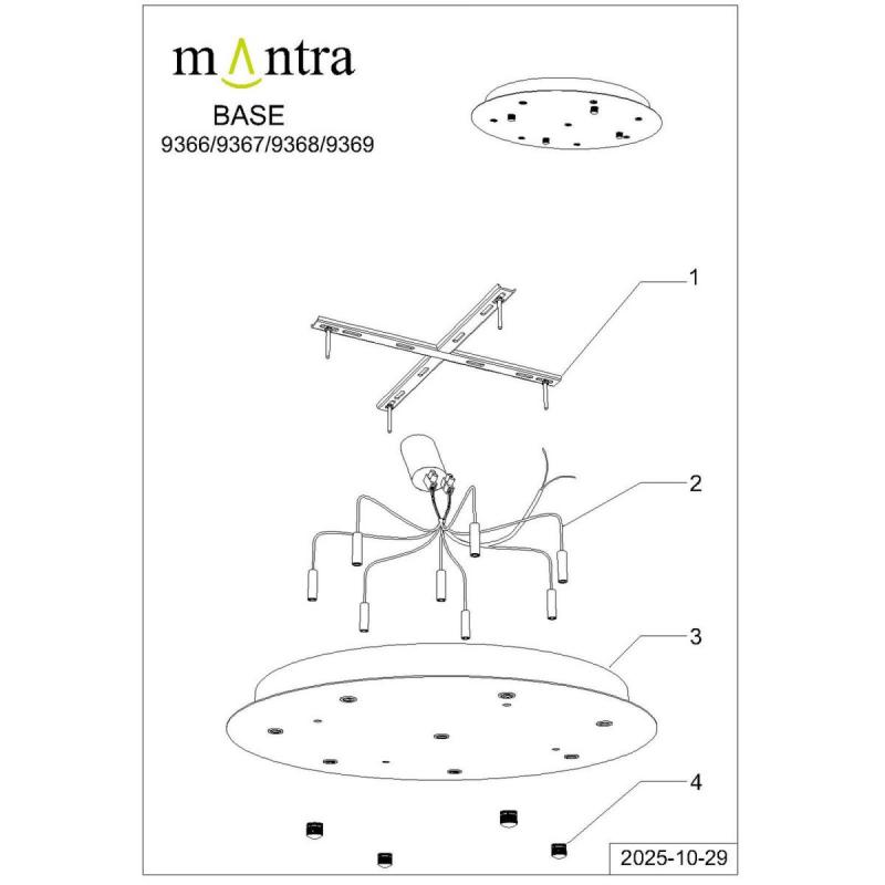 Подвесная люстра Mantra Arrecife 9368+9229 (8L)