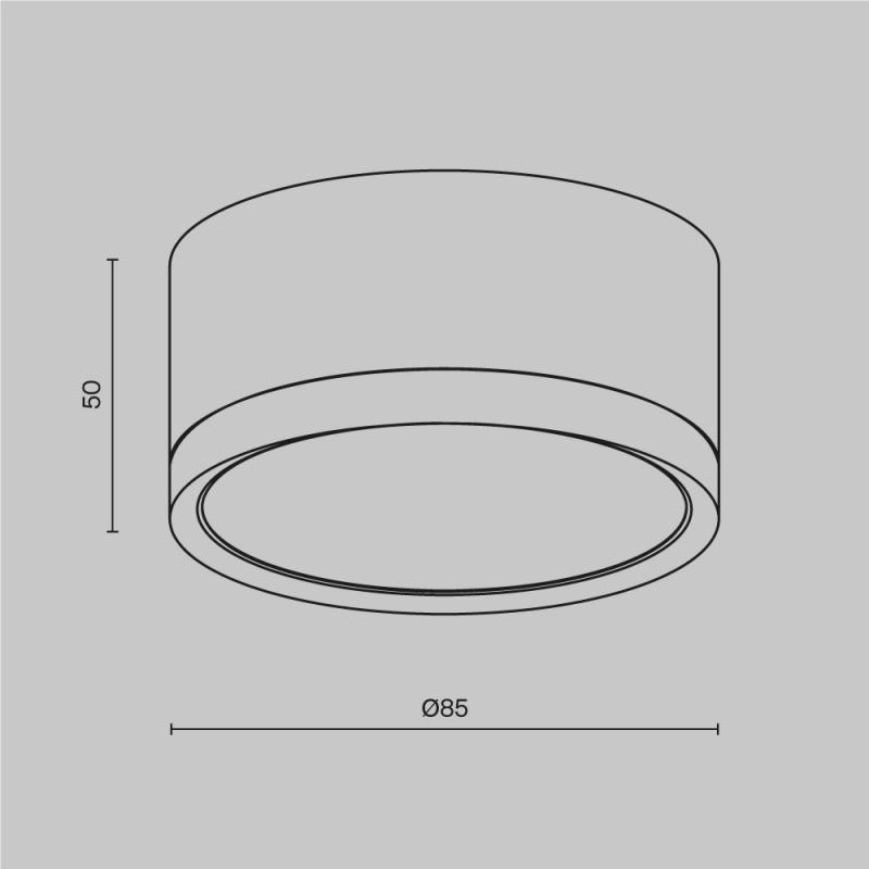Потолочный светильник Maytoni Technical Hoop C086CL-GX53-SRD-B