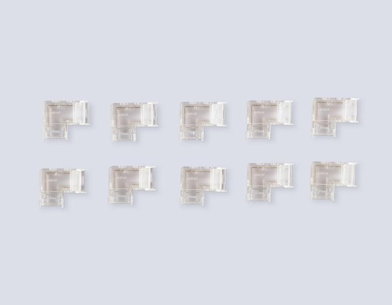 Соединитель угловой Ambrella Light Illumination COB 12/24V для лент 10mm (2 конт.) (10шт. в комплекте) GS6861