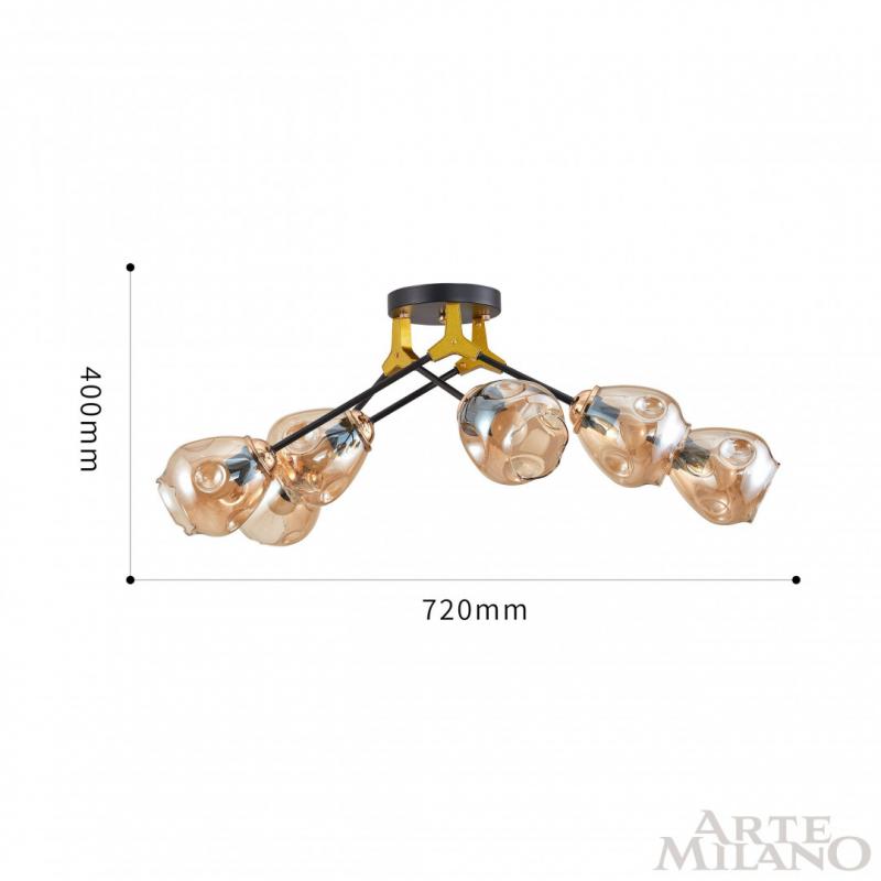 Потолочная люстра Arte Milano Amalfi 252588/6 Br