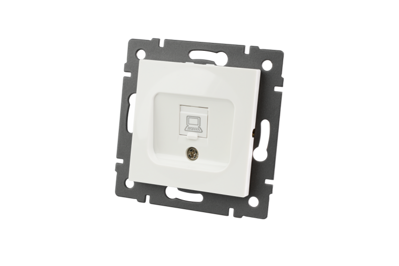 Механизм компьютерной розетки Arlight SCT-MPC1-PL-WH-V (RJ-45, CAT6) 049842