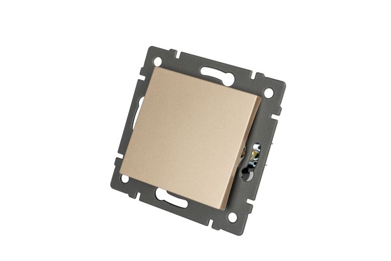 Механизм выключателя одноклавишный непроходной Arlight SWT-MK01-PL-GD-V (250V, 10A) 049870