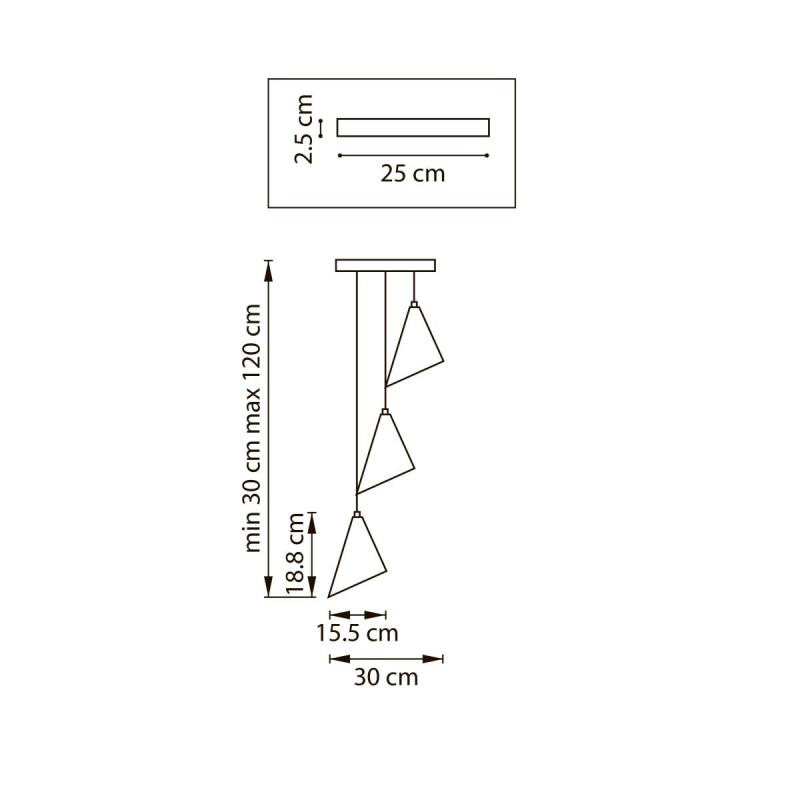 Подвесная люстра Lightstar Cone GW 757036
