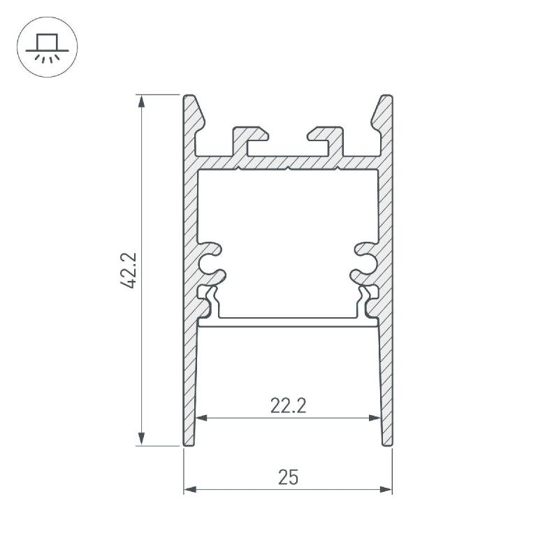 Профиль Arlight SL-COMFORT-2542-2000 BLACK 046934