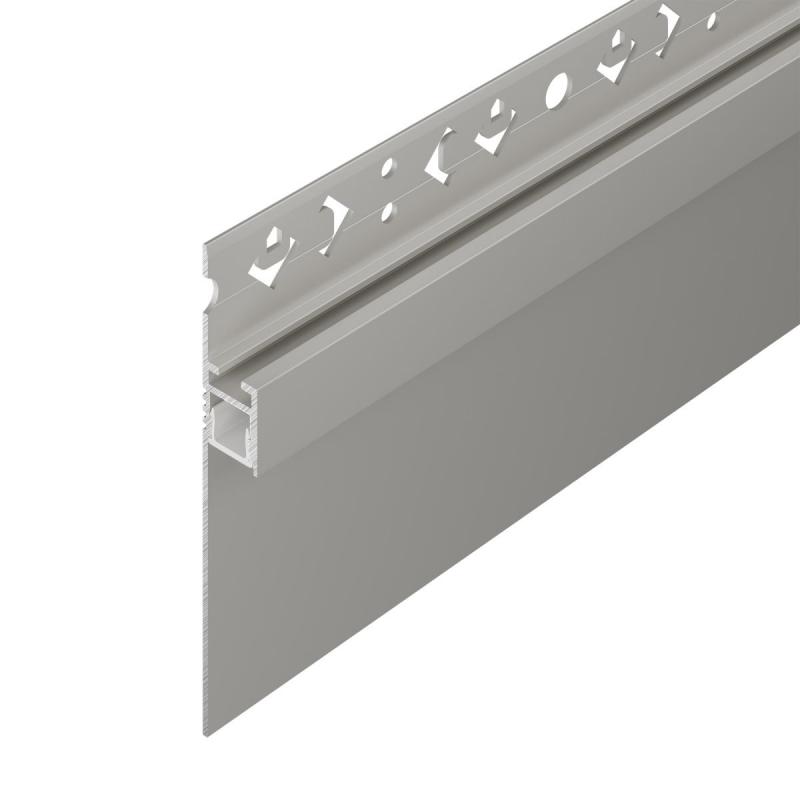 Профиль-плинтус для светодиодных лент и линеек Arlight ARH-PLINTUS-50-FANTOM-3000 RAL7044 (Алюминий) 041776