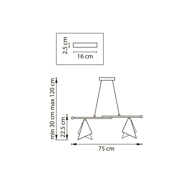 Подвесная люстра Lightstar Cone GW 757046