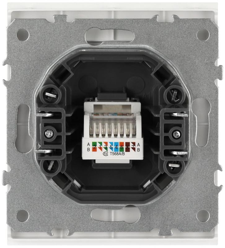 Розетка ЭРА Arktik 16-3107-01 информационная RJ45 белый Б0070474
